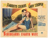 7c433 BLUEBEARD'S EIGHTH WIFE LC '38 c/u of sexy Claudette Colbert in swimsuit with Gary Cooper!