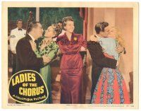 7c443 LADIES OF THE CHORUS LC #4 '48 Adele Jergens & young Marilyn Monroe are kissed at dance!