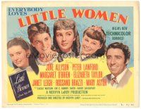 7c419 LITTLE WOMEN TC '49 June Allyson, Elizabeth Taylor, Peter Lawford, Janet Leigh, O'Brien