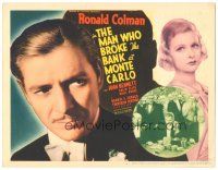 7c421 MAN WHO BROKE THE BANK AT MONTE CARLO TC '35 Ronald Colman, Joan Bennett, gambling image!