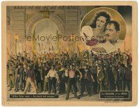7c449 PHANTOM OF THE OPERA LC '25 Mary Philbin & Norman Kerry above townspeople with torches!