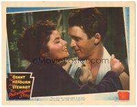 7c450 PHILADELPHIA STORY LC '40 romantic close up of Katharine Hepburn & James Stewart!