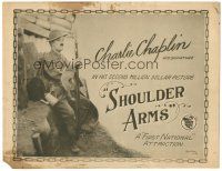 7c424 SHOULDER ARMS TC '18 WWI soldier Charlie Chaplin in his second million dollar picture!
