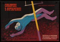 7c160 GUTTAPERCHEVYY MALCHIK Polish 23x33 '57 art of trapeze artist falling by Teodorczyk!