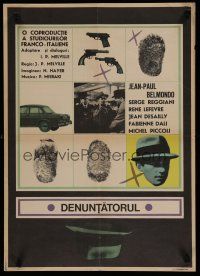 7c078 LE DOULOS Romanian '62 Jean-Paul Belmondo, Jean-Pierre Melville, The Finger Man, different!