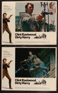 7c394 DIRTY HARRY 8 LCs '71 great images of Clint Eastwood in Don Siegel's crime classic!