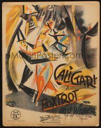 7c288 CABINET OF DR CALIGARI Austrian sheet music '20 cool different art by Marcel Vertes!