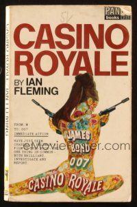 7d158 CASINO ROYALE 26th printing English Pan paperback book '67 1st Bond book to be a movie!