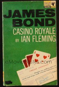 7d155 CASINO ROYALE 15th printing English Pan paperback book '53 1st James Bond book to be a movie!