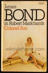 7d165 COLONEL SUN 1st Triad Panther edition English paperback book '77 1st James Bond by Markham!