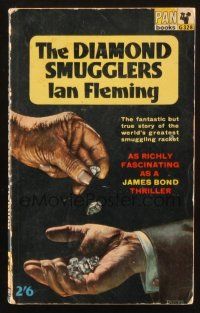 7d213 DIAMOND SMUGGLERS English paperback book '65 Ian Fleming story as fascinating as James Bond!
