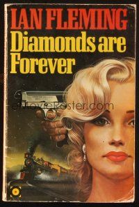 7d206 DIAMONDS ARE FOREVER 1st Hutchinson edition English paperback book '77 James Bond by Fleming!