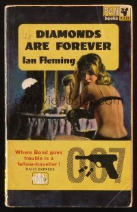 7d202 DIAMONDS ARE FOREVER 11th printing English Pan paperback book '63 Bond novel by Ian Fleming!