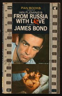 7d053 FROM RUSSIA WITH LOVE 12th printing English Pan paperback book '63 film strip die-cut cover!