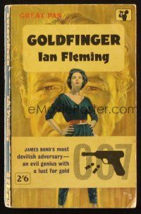 7d087 GOLDFINGER 7th printing English Pan paperback book '63 the James Bond novel by Ian Fleming!