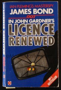 7d327 LICENCE RENEWED 2nd Coronet printing English paperback book '82 James Bond by John Gardner!