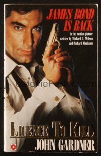 7d379 LICENCE TO KILL 1st Coronet movie edition English paperback book '89 James Bond by Gardner!