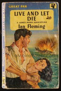 7d228 LIVE & LET DIE 2nd printing English Pan paperback book '58 James Bond novel by Ian Fleming!