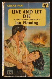 7d229 LIVE & LET DIE 4th printing English Pan paperback book '60 the James Bond novel by Ian Fleming