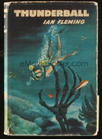 7d119 THUNDERBALL Book Club edition English hardcover book '61 the James Bond novel by Ian Fleming!