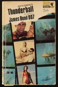 7d122 THUNDERBALL 16th printing English Pan paperback book '66 the James Bond novel by Ian Fleming!