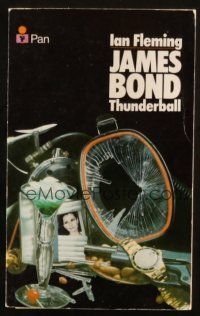 7d123 THUNDERBALL 17th printing English Pan paperback book '76 the James Bond novel by Ian Fleming!
