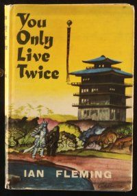 7d144 YOU ONLY LIVE TWICE Book Club edition English hardcover book '64 Bond novel by Ian Fleming!