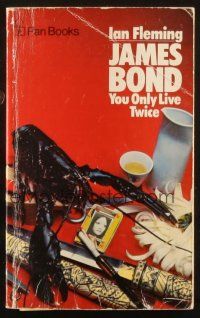7d148 YOU ONLY LIVE TWICE 4th printing English Pan paperback book '74 James Bond novel by Fleming!