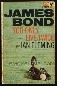 7d147 YOU ONLY LIVE TWICE scorpion style 2nd printing English Pan paperback book '66 by Ian Fleming!
