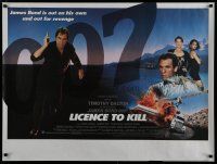 7d372 LICENCE TO KILL British quad '89 Timothy Dalton as James Bond, he's out for revenge!