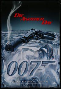 7d410 DIE ANOTHER DAY teaser 1sh '02 James Bond, great image of gun melting ice!
