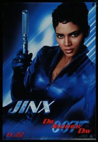 7d411 DIE ANOTHER DAY teaser 1sh '02 James Bond, great portrait of sexy Halle Berry as Jinx!