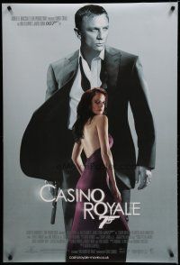 7d419 CASINO ROYALE DS English 1sh '06 Daniel Craig as James Bond & sexy Eva Green as Vesper Lynd!