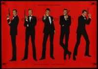7d392 JAMES BOND DIE WELT DES 007 red German '98 film festival, McGinnis art of all Bond actors!