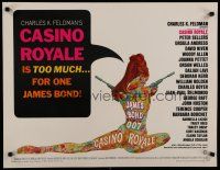 7d151 CASINO ROYALE 1/2sh '67 James Bond spy spoof, sexy psychedelic art by Robert McGinnis!