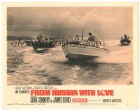 7d036 FROM RUSSIA WITH LOVE LC #4 '64 Ian Fleming's James Bond, speedboats in high speed chase!