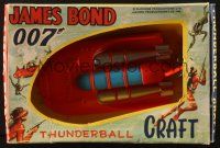 7d111 THUNDERBALL toy in box '65 James Bond's underwater craft, winds up & really works!