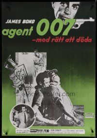 7d018 DR. NO Swedish R70s Sean Connery as James Bond, cool different art by Gosta Aberg!