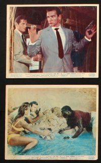 7d012 DR. NO set of 8 color English FOH LCs '62 great scenes with Sean Connery as James Bond 007!