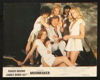 7d289 MOONRAKER style B set of 24 French LCs '79 images of Roger Moore as James Bond, some different