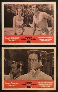 7d063 DR. NO/FROM RUSSIA WITH LOVE set of 8 LCs '65 Sean Connery's first James Bond movies!