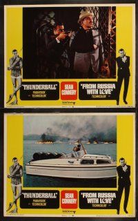 7d126 THUNDERBALL/FROM RUSSIA WITH LOVE set of 8 LCs '68 2 of Sean Connery's best James Bond roles!