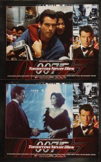 7d388 TOMORROW NEVER DIES set of 8 LCs '97 Pierce Brosnan as James Bond, Teri Hatcher, Michelle Yeoh