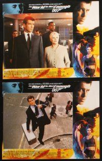 7d395 WORLD IS NOT ENOUGH set of 12 LCs '99 Pierce Brosnan as James Bond, Denise Richards, Marceau