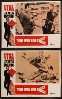 7d134 YOU ONLY LIVE TWICE set of 8 LCs R70 Sean Connery as James Bond, Donald Pleasence as Blofeld!