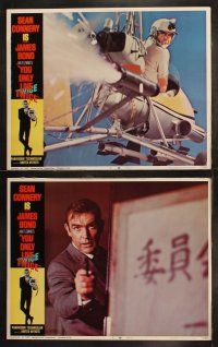 7d133 YOU ONLY LIVE TWICE set of 8 LCs '67 Sean Connery as James Bond, Donald Pleasence as Blofeld!