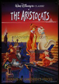 7e168 ARISTOCATS Aust 1sh R86 Walt Disney feline jazz musical cartoon, great colorful image!