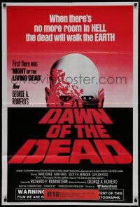 7e176 DAWN OF THE DEAD Aust 1sh '78 George Romero, there's no more room in HELL for the dead!