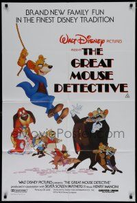 7e188 GREAT MOUSE DETECTIVE Aust 1sh '86 Disney's crime-fighting Sherlock Holmes rodent cartoon!