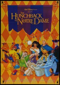 7e202 HUNCHBACK OF NOTRE DAME Aust 1sh '96 Walt Disney cartoon, cool checkerboard art!